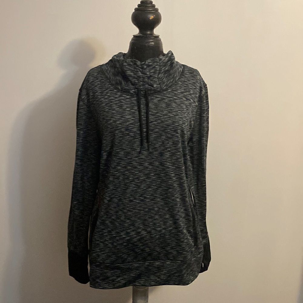 Layer8 Gray/Black cowl neck pullover, size 3X